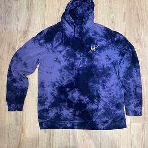 HUF Tie-Dye Pullover Hoodie - Purple & Blue Swirl, Kangaroo Pocket